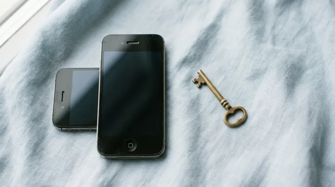 テーブルに置かれたスマートフォンとメモ帳